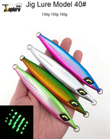 Hunthouse — leurre métallique lumineux en fer, appât artificiel idéal pour la pêche à la turlutte en eau salée, 130/150/180g, vente en gros