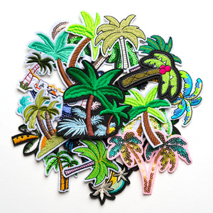 Apliques Verdes para Artesanato e Acessórios de Vestuário DIY, Patch Bordado de Palmeira de Coco, Patch Termocolante, <span class=keywords><strong>Patches</strong></span> para Costura DIY - Product Image 4