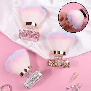 Brocha <span class=keywords><strong>de</strong></span> <span class=keywords><strong>maquillaje</strong></span> en polvo suelto con <span class=keywords><strong>base</strong></span> transparente portátil con nueva cabeza <span class=keywords><strong>de</strong></span> hongo, <span class=keywords><strong>base</strong></span> <span class=keywords><strong>de</strong></span> polvo para arte <span class=keywords><strong>de</strong></span> uñas, pelo sintético con diamantes - Product Image 3