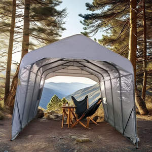 Tente portable robuste à structure en acier <span class=keywords><strong>avec</strong></span> auvent en PE imperméable pour camping en plein air, stationnement <span class=keywords><strong>de</strong></span> voiture, <span class=keywords><strong>abri</strong></span> <span class=keywords><strong>de</strong></span> <span class=keywords><strong>jardin</strong></span> - Product Image 5