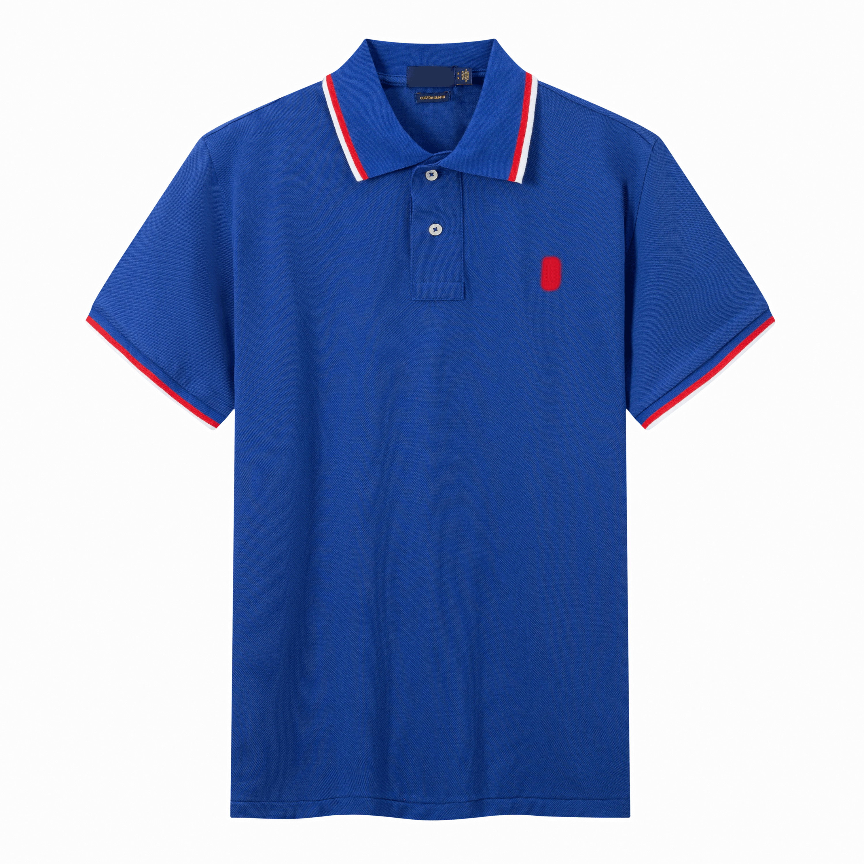 Blue with red RL logo