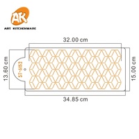 AK Wholesale Échantillon Gratuit Pochoirs en Plastique Découpés au Laser pour Glaçage de Gâteaux, Gabarits DIY pour Décorations de Fondant, Moule à Tamis à Sucre