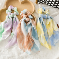 2021 donne calde di vendita della sciarpa scrunchies rughe fiocco di raso nastri per capelli nastro