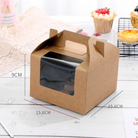 Neu Eingetroffene Tragbare Bento-Kuchen- und Cupcake-Box mit Sichtfenster Transparente Pyramidenförmige Box für Kuchen & Desserts