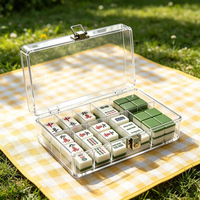 Présentoir à Mahjong en Acrylique Épaissi Prix Usine, Boîte Transparente en Acrylique Poli pour Décoration Maison et Salle de Jeu