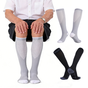 Medias de Compresión Suaves para Alivio del Dolor para Personas Mayores, Soporte para Venas Varicosas, Edema, Calcetines de Compresión de Grado Médico para Adultos Mayores - Product Image 1