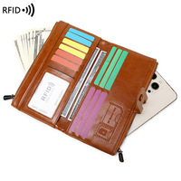 Dompet Wanita Lucu Elegan Panjang Tipis Tempat Kartu Minimalis Dompet Koin Kulit PU Dompet Zipper untuk Wanita dan Remaja Putri