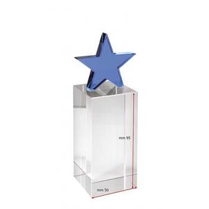Trofeo a Forma di Stella e Parallelepipede H 150 mm per Premi, Omaggi Fieristici e Regali di Benvenuto - Product Image 2