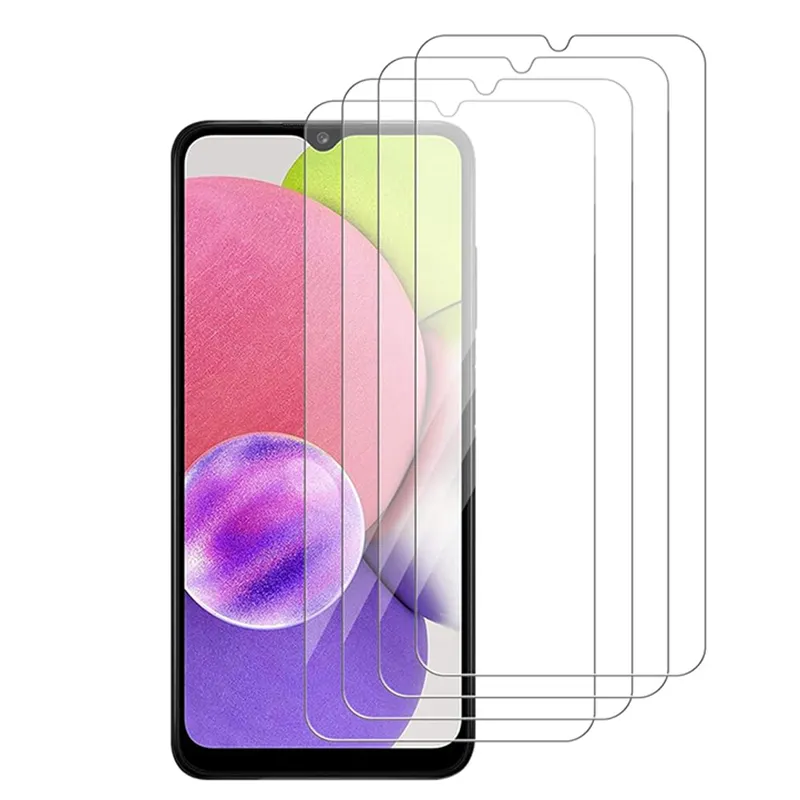 Screen Tempered Glass For Samsung Galaxy A35 A03s 9H HD Scratch Resistant Easy Install Case Friendly Bubble Free 2.5D Edge