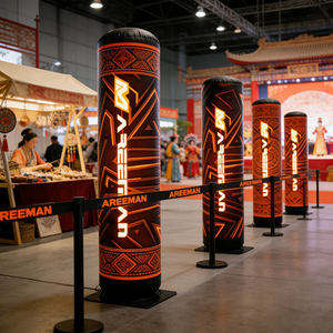 เสาตกแต่งงานอีเว้นท์แบบเป่าลม  ท่อไฟ LED แบบเป่าลมสั่งทำพิเศษสำหรับงานปาร์ตี้ งานแต่งงาน ฉากหลังเวที - Product Image 1