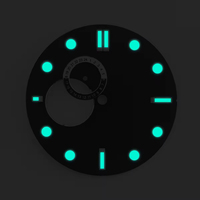 Cadran de montre 32 mm en acier inoxydable, étanche, stérile, compatible avec le mouvement NH39, ajouré, 24H, pièces de cadran de montre, logo personnalisé OEM