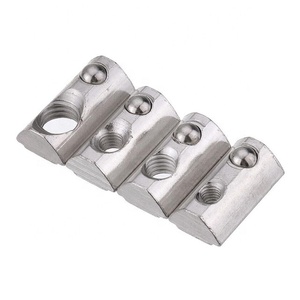 3030 tiêu chuẩn Châu Âu 8 Khe cắm t-khe nửa vòng mùa xuân <span class=keywords><strong>Nut</strong></span> có sẵn trong <span class=keywords><strong>M5</strong></span> M6 M8 mạ thép carbon DIN tiêu chuẩn - Product Image 6