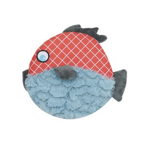 Jouet à mâcher en peluche en forme de poisson plat avec son, durable, pour le nettoyage des dents, fourniture pour animaux de compagnie d'intérieur pour chiens et chats - Product Image 5