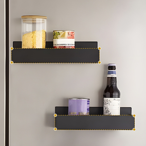 <span class=keywords><strong>4</strong></span> gói Kim Loại Di chuyển tủ lạnh kệ treo tường tủ lạnh từ tính lưu trữ tổ chức nhà bếp gia vị giá - Product Image 5