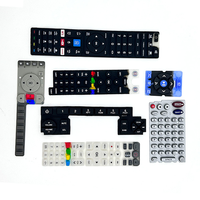 Custom Silicone Rubber Number Membrane Keyboard Color Button Membrane Switch Silicone Keypads