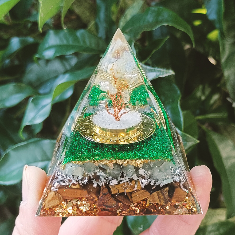 Yellow Crystal Tree Aquamarine Tiger Eye