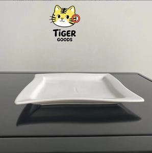 Assiette de table en <span class=keywords><strong>porcelaine</strong></span> de 8 pouces, en stock, faible MOQ, vente en gros, assiette de présentation irrégulière en <span class=keywords><strong>porcelaine</strong></span>, assiette plate prête à l'emploi pour livraison rapide - Product Image 5