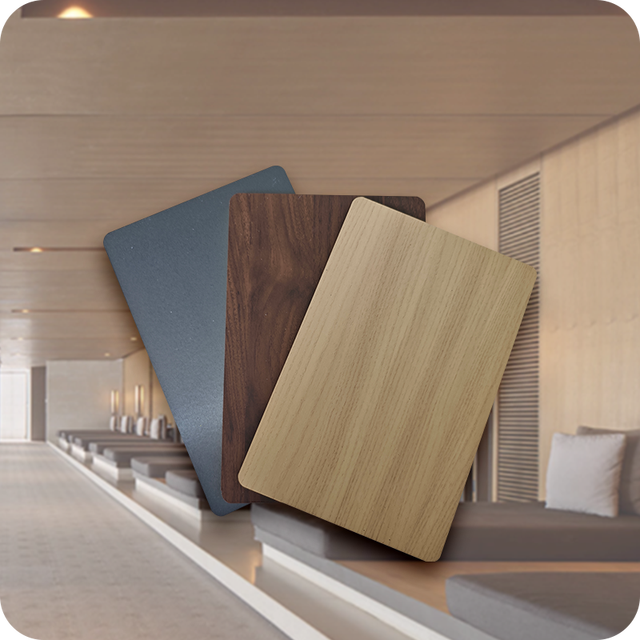 Flexible and Bendable Decorative Carbon Crystal Fiber Board Connected to Bamboo Charcoal Wood Veneer Marble Textured Wall Panel