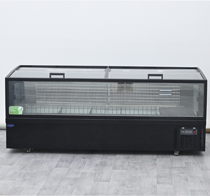 <span class=keywords><strong>Congelador</strong></span> comercial tipo isla con puertas correderas frontales de bajo consumo para alimentos congelados, con ventana pequeña, tipo arcón profundo, para tiendas y fábricas. - Product Image 3