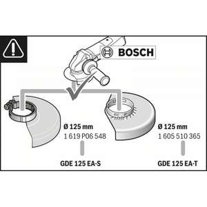 BOSCH - 1600A003DJ GDE 125 EA-T-Accessoire d'extraction de poussière pour meuleuses d'angle 125mm OUTILS ÉLECTRIQUES ACCESSOIRES - Product Image 3