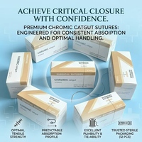 Sutures stériles en catgut chromique pour interventions chirurgicales chez les chiens et les animaux de grande taille – Fil résorbable à haute résistance pour la cicatrisation