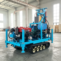 Plateforme de forage de puits d'eau mobile et portable à moteur diesel