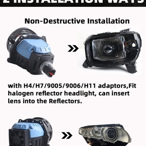 SANVI Blue Lens 3 Inch S9pro 65w 6000k Super Bright Auto Bi Led <b>Projector</b> Lens Car Led Headlights Bulbs <b>Lighting</b> - Product Image 3