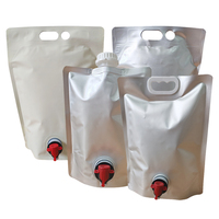 Pochettes souples gaufrées recyclables de 3L et 5L avec bec verseur pour l'emballage de boissons, jus, vin, eau minérale et café