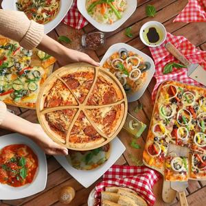 Wooden Round Compartmentalized <b>Tray</b> For <b>Snacks</b> Cheese Party Serving Desktop Storage Multifunctional Food Safe - Product Image 1