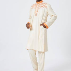 Chemise Boubou Africaine Homme à Manches Longues en Polyester Brodé Léger et Séchage Rapide pour Mariage Africain – Soutenez l'Afrique - Product Image 1
