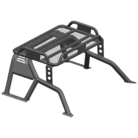 Barre de protection robuste en acier pour pick-up, panier de chargement noir mat, support de toit tout-terrain à visser, capacité de charge 150 kg pour Hilux Ranger Tacoma