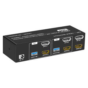 Fj-8K202DH Figear 8k Display Port/HDMI <span class=keywords><strong>KVM</strong></span> commutateur à <span class=keywords><strong>double</strong></span> écran 7680*432060hz usb3.0 avec contrôleur de bureau - Product Image 3