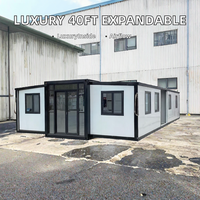 Maison préfabriquée de luxe extensible de 20 pieds en conteneur, en acier et panneaux sandwich, pour un logement en appartement