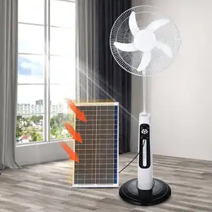 Meilleures ventes Offre Spéciale lumière LED ventilateur solaire AC DC Mini ventilateurs électriques sur pied pour la maison