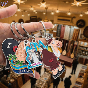 QY <b>Metal</b> <b>Key</b> <b>Chain</b> Custom Enamel Travel Souvenir Keyring City Landmark Pendant Gift bag charm - Product Image 6