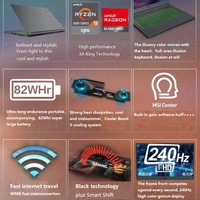Ordinateur portable de jeu de nouvelle génération AMD Ryzen 9 5900HX RX6700M 15,6 pouces 240 Hz 10 Go de GPU 16 Go de RAM + 1 To de SSD Wi-Fi 6E avec rétroéclairage blanc