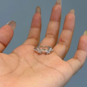 Dylam Trendy Design Fine Jewelry High 925 Silver D VVS1 Moissanite Fly Butterflies <b>Open</b> Adjustable Women Jewelry <b>Rings</b> Jewellery - Product Image 3