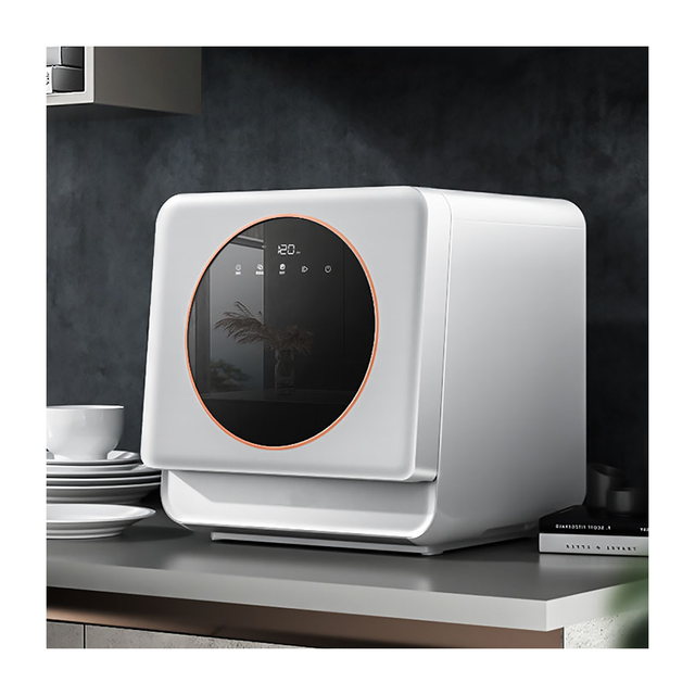 Smart Compact Countertop Dishwasher Electric Double Water Intake Faucet Digital Screen Dishwasher