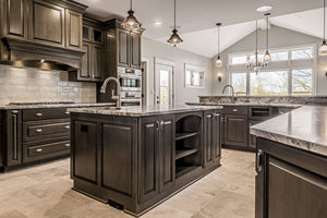 בסגנון אמריקאי מטבח אחסון ארון ארון ארון פריפלאב מחסן עץ מלא מטבח ארון תוצרת - Product Image 3