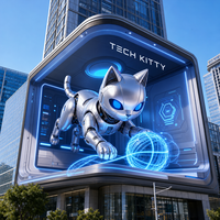 Erstaunlicher Outdoor-3D-LED-Werbebildschirm mit bloßem Auge sichtbar, 4K-Auflösung, IP65-Wasserschutz und Sonnenlichttauglichkeit