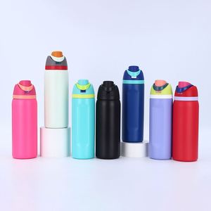 Custom 2 1 Travel Bottles Vacuum Flask Insulated 304 Stainless Steel BPA-Free 32oz/24oz Eco-Friendly 12-24 Hours Insulation - Product Image 2