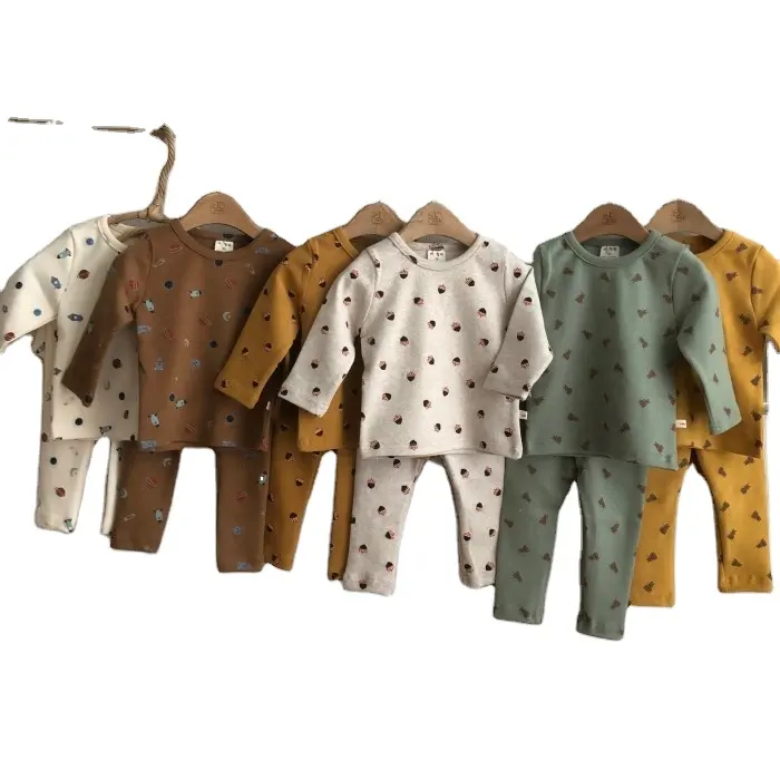 Organic kids loungewear Children's Home Suit Sleep toddlers fall pajamas Kids organic pyjamas Sets baby Sleep Wear