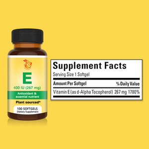 Cápsulas Blandas de Vitamina E de Marca Privada OEM para el Apoyo Inmunitario, Suplemento de Vitamina E de 267 mg, Producto para el Cuidado de la Salud - Product Image 2