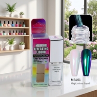 Poudre liquide effet miroir magique Bojun série MBJ, 14 couleurs, effet miroir chromé, art des ongles métallique, sans TPO, MSDS, vente en gros
