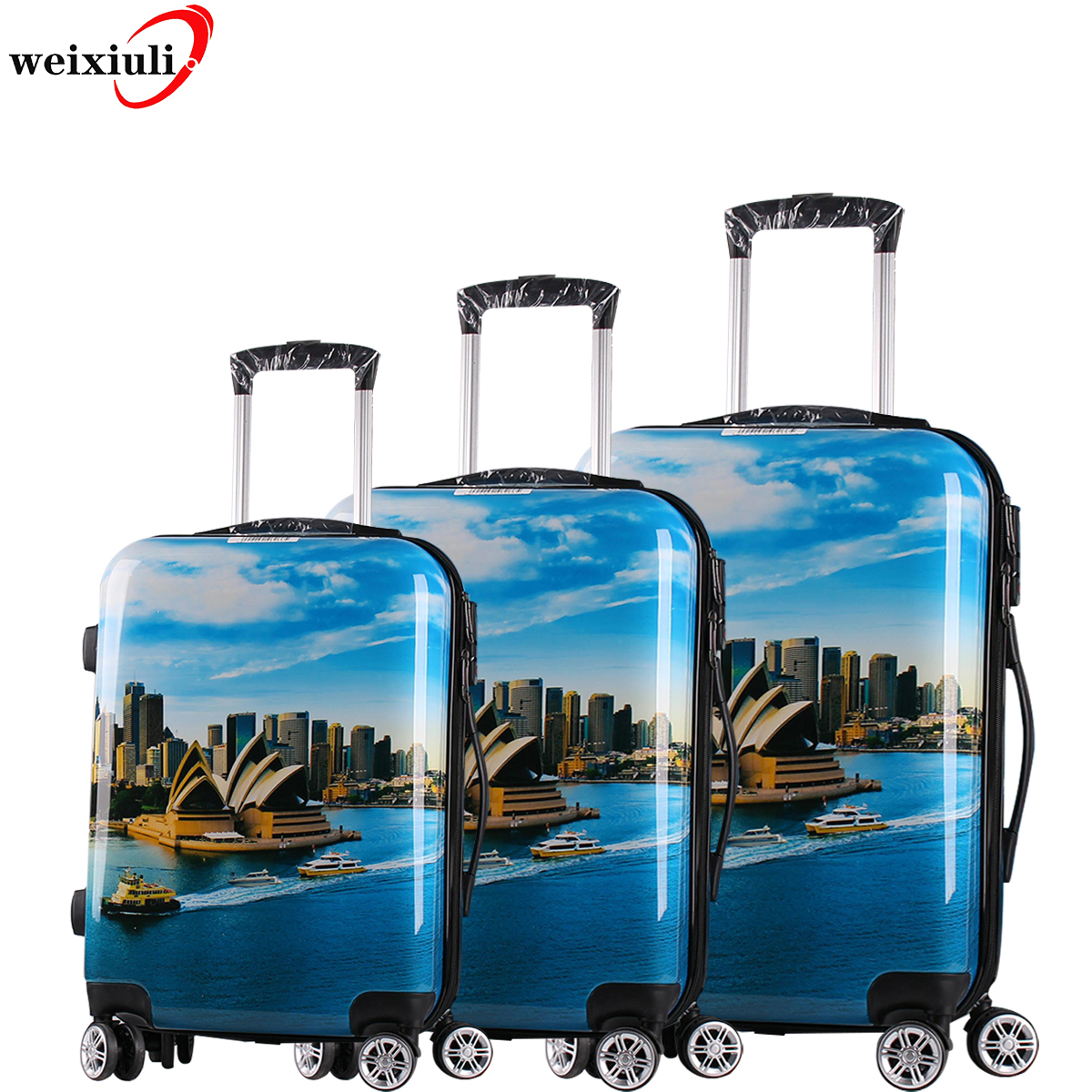 Abs+pc City Luggage Trolley Bag 