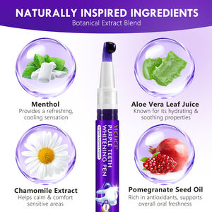 YECUCE Travel Friendly menthe rafraîchissante neutralise les tons jaunes violet stylo <span class=keywords><strong>de</strong></span> blanchiment des dents instantané - Product Image 3