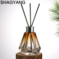 Bouteilles en verre de luxe vides de 60 ml en forme de cône, couleur marron dégradé, pour diffuseur à bâtonnets, personnalisables, vente en gros