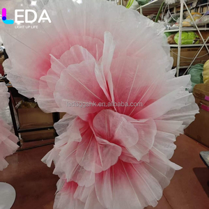 ดอกไม้ผ้าสีชมพูขนาดใหญ่ทำมือสำหรับงานแต่งงาน LEDA Giant Wedding Event Party ใช้ตกแต่งฉากหลังทางเดินในงานแต่งงาน - Product Image 6