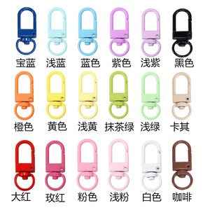Porte-clés à boucle à ressort en alliage de zinc or et argent pour la fabrication de bracelets, style minimaliste moderne, composant de loquet de porte - Product Image 4