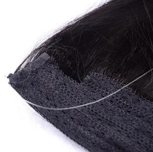 Micro Loop Hair Weave Bundles 1PCS Flip Easy Fish Line 100g 100% Real Hair Hair Extensions